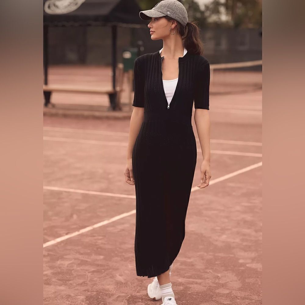 Anthropologie Varley Malia Knit Midi Dress NWT